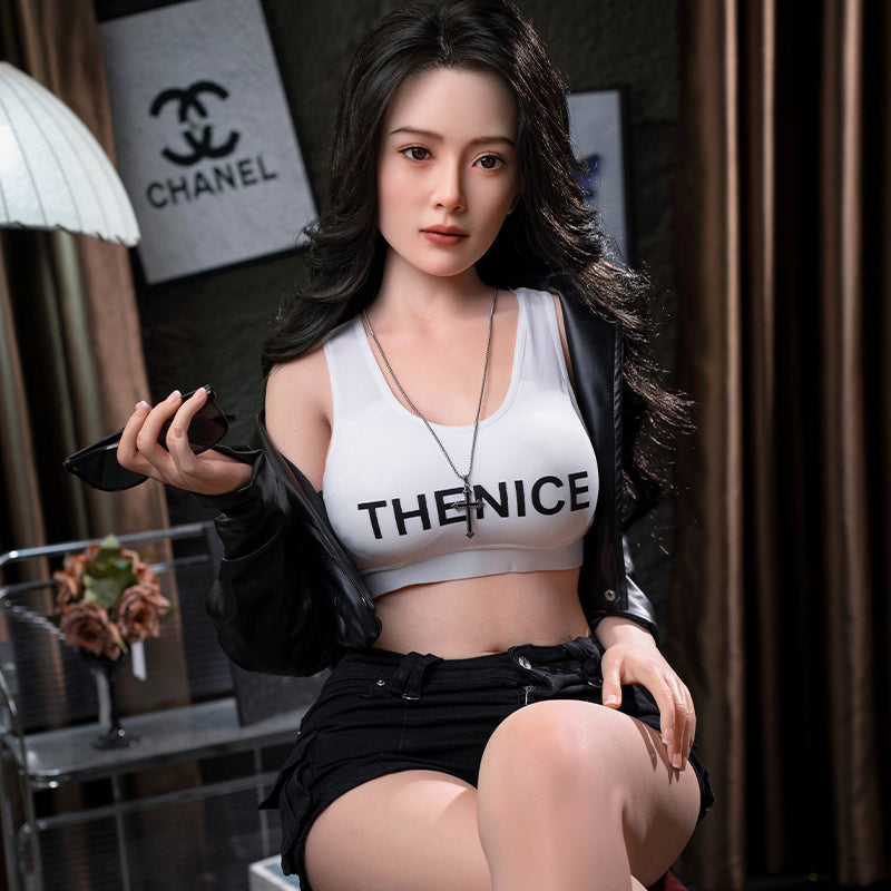 Solid silicone doll - Non-inflatable men's adult female doll adult sex figurine-Baoer