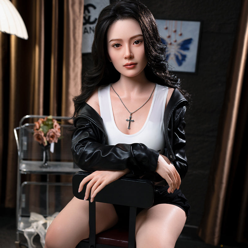 Solid silicone doll - Non-inflatable men's adult female doll adult sex figurine-Baoer